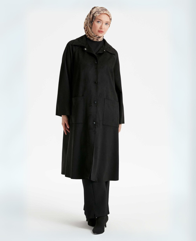 Trench en Daim avec Fente