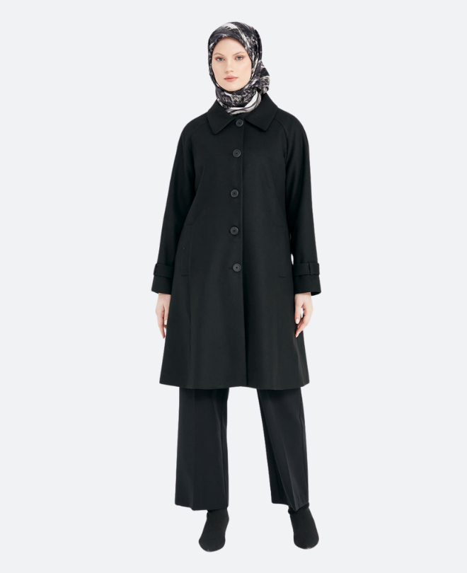 Manteau en Cachemire Fermé