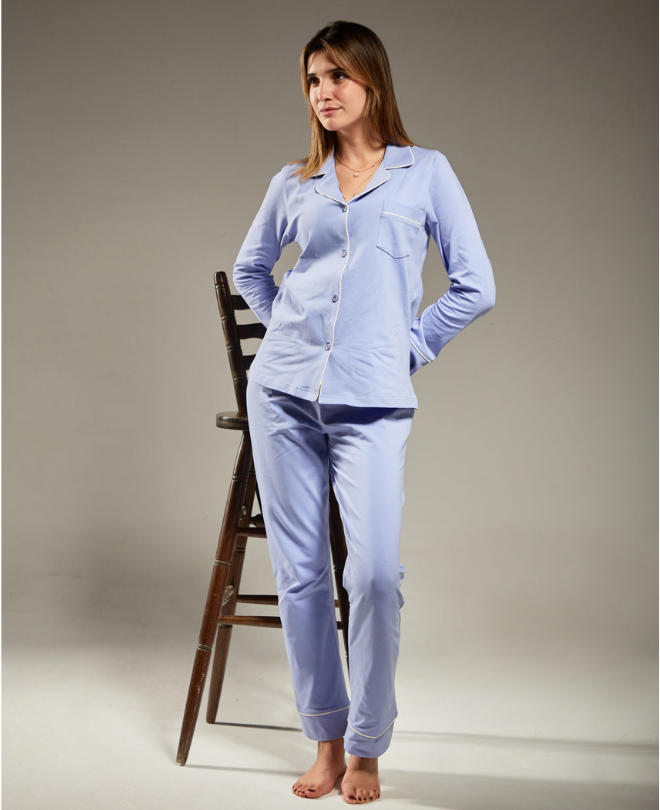 Pyjama Chemise en Coton Leger