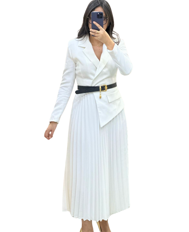 Robe Blazer Plisée